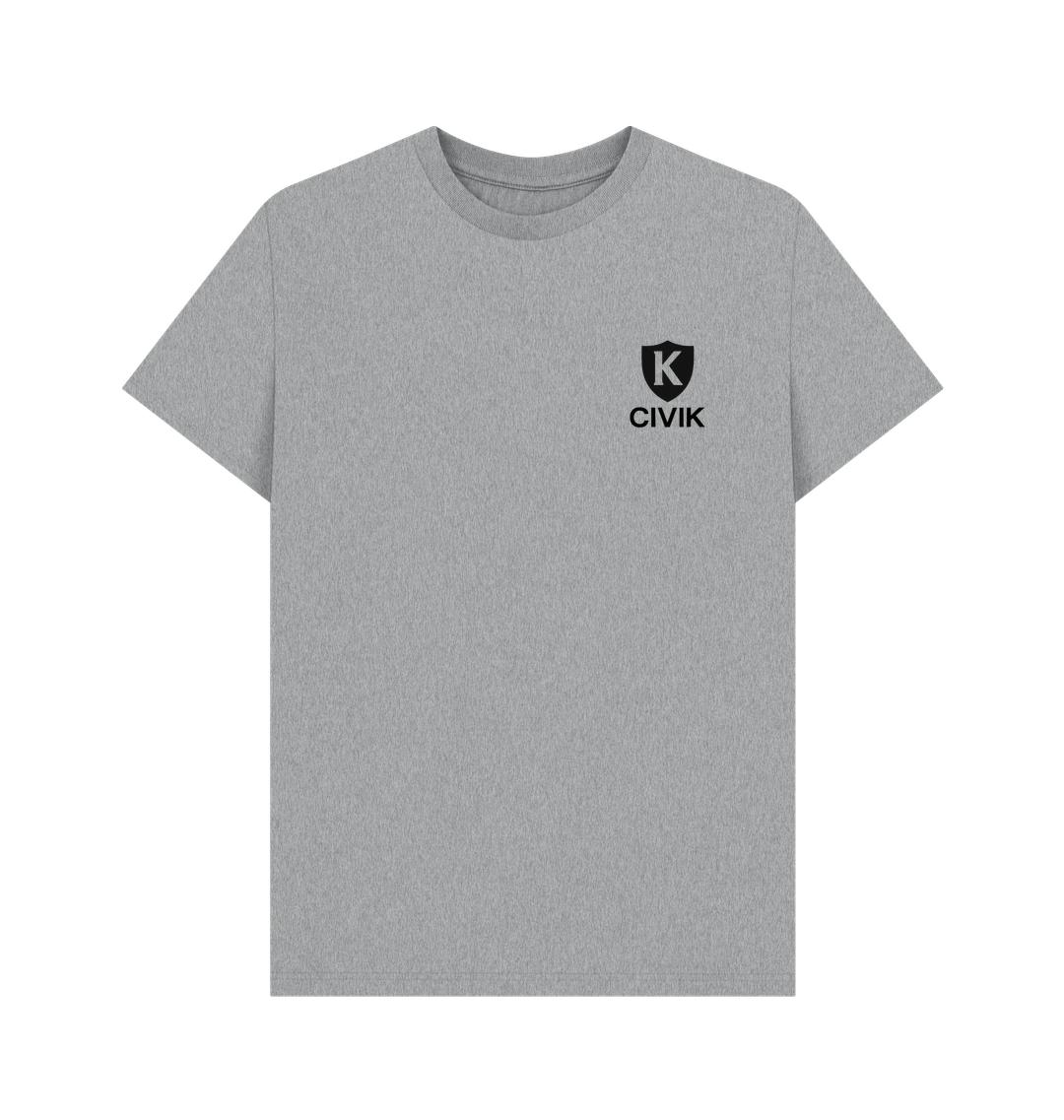 Athletic Grey Printed T-shirt Front