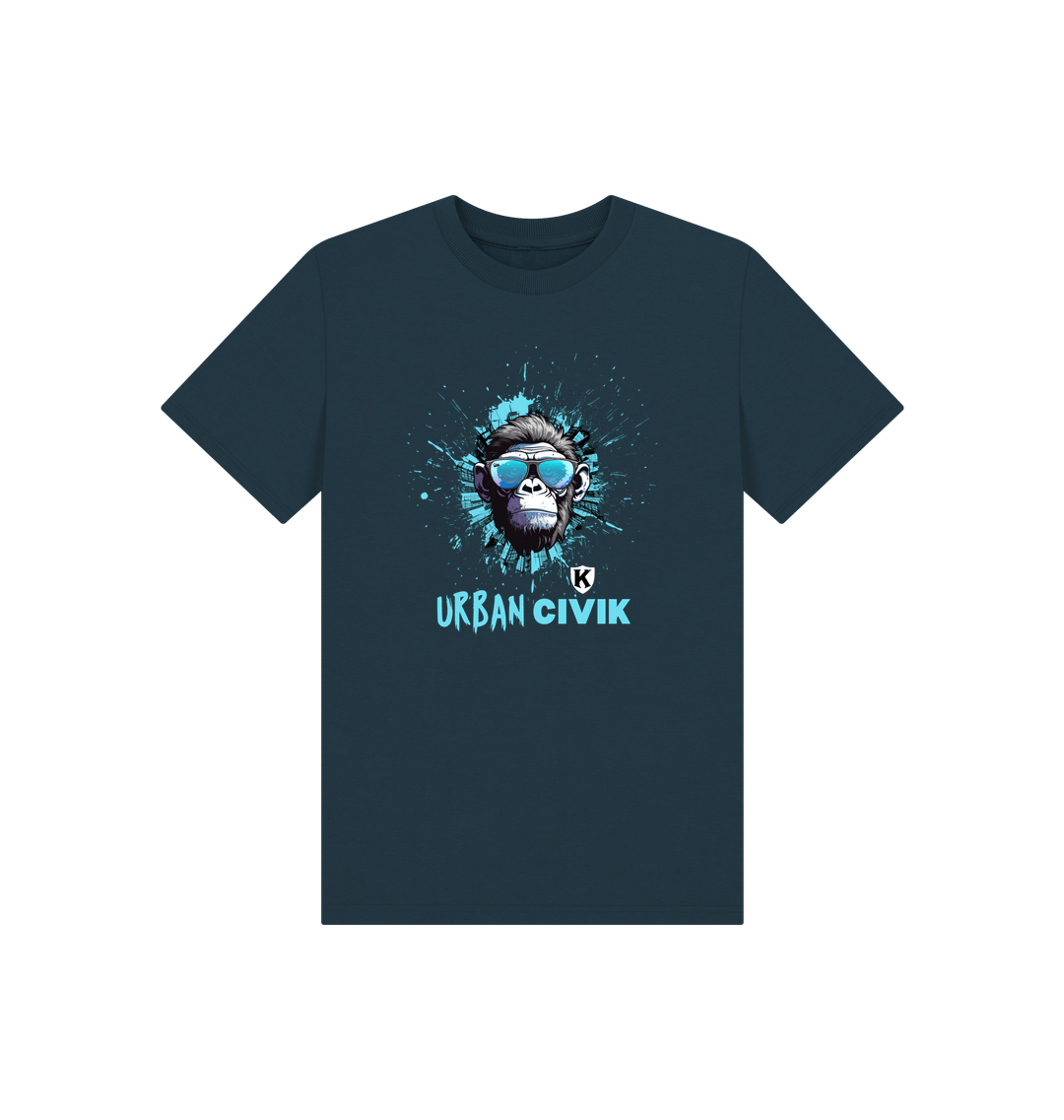 Denim Blue Printed Kids T-Shirt