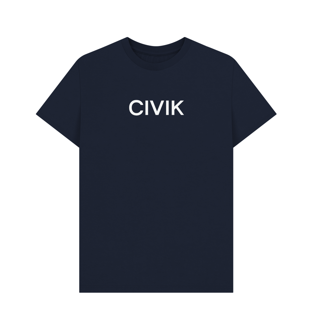 Navy Blue Printed T-shirt