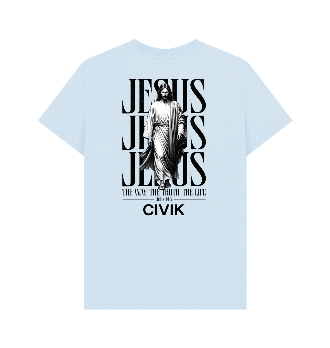 Sky Blue Printed T-shirt