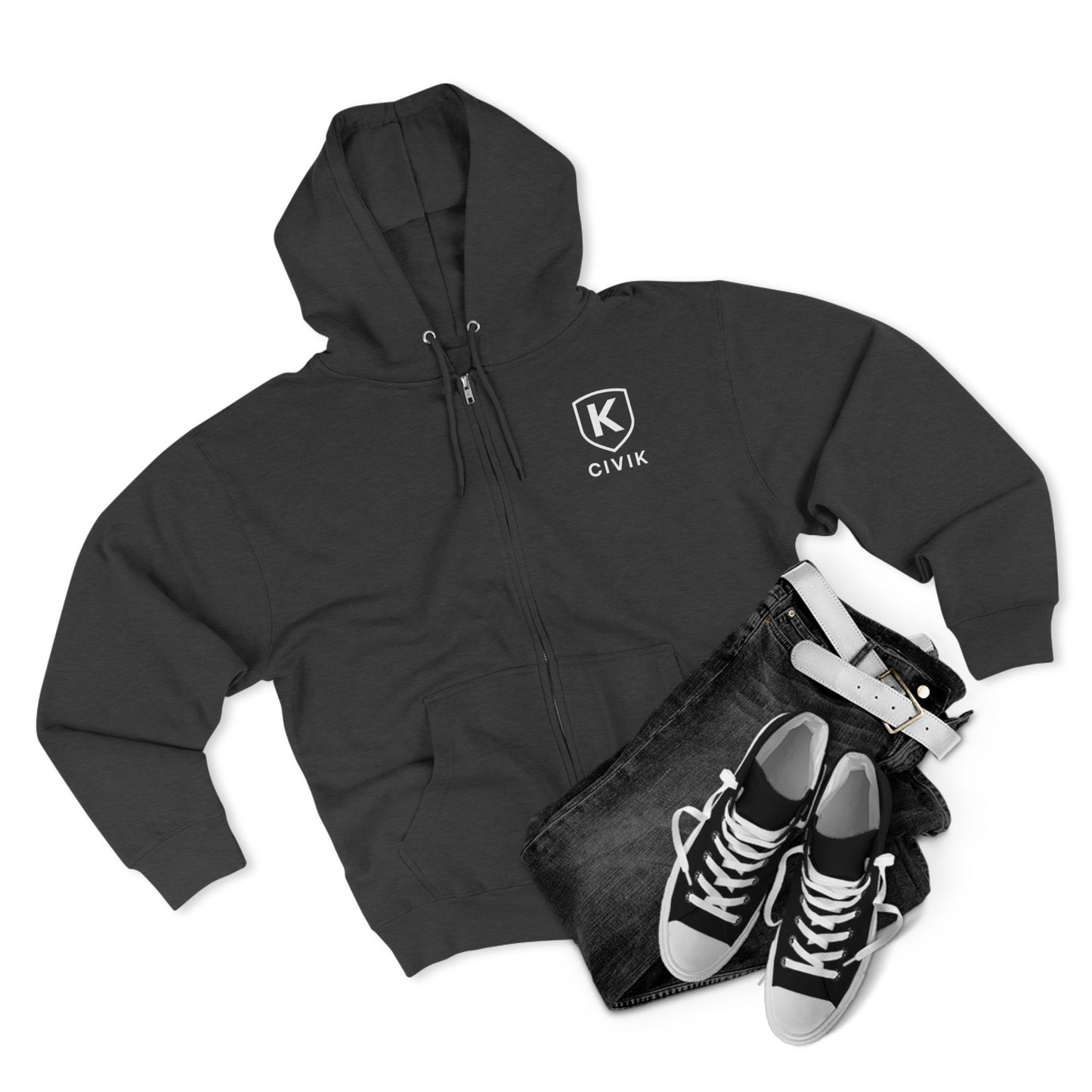 Unisex Zip Hoodie - Powered By Generations Zip up Hoody