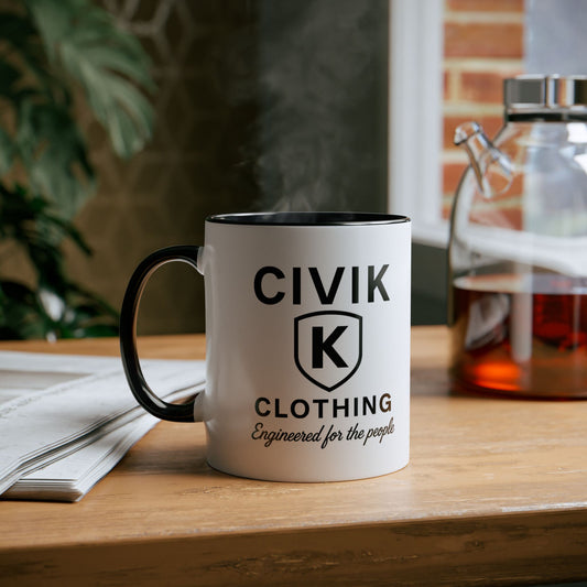 CIVIK Spirit Coffee Mug, Unique Two-Tone Mug, Gift for Coffee Lovers, Chasing Dreams