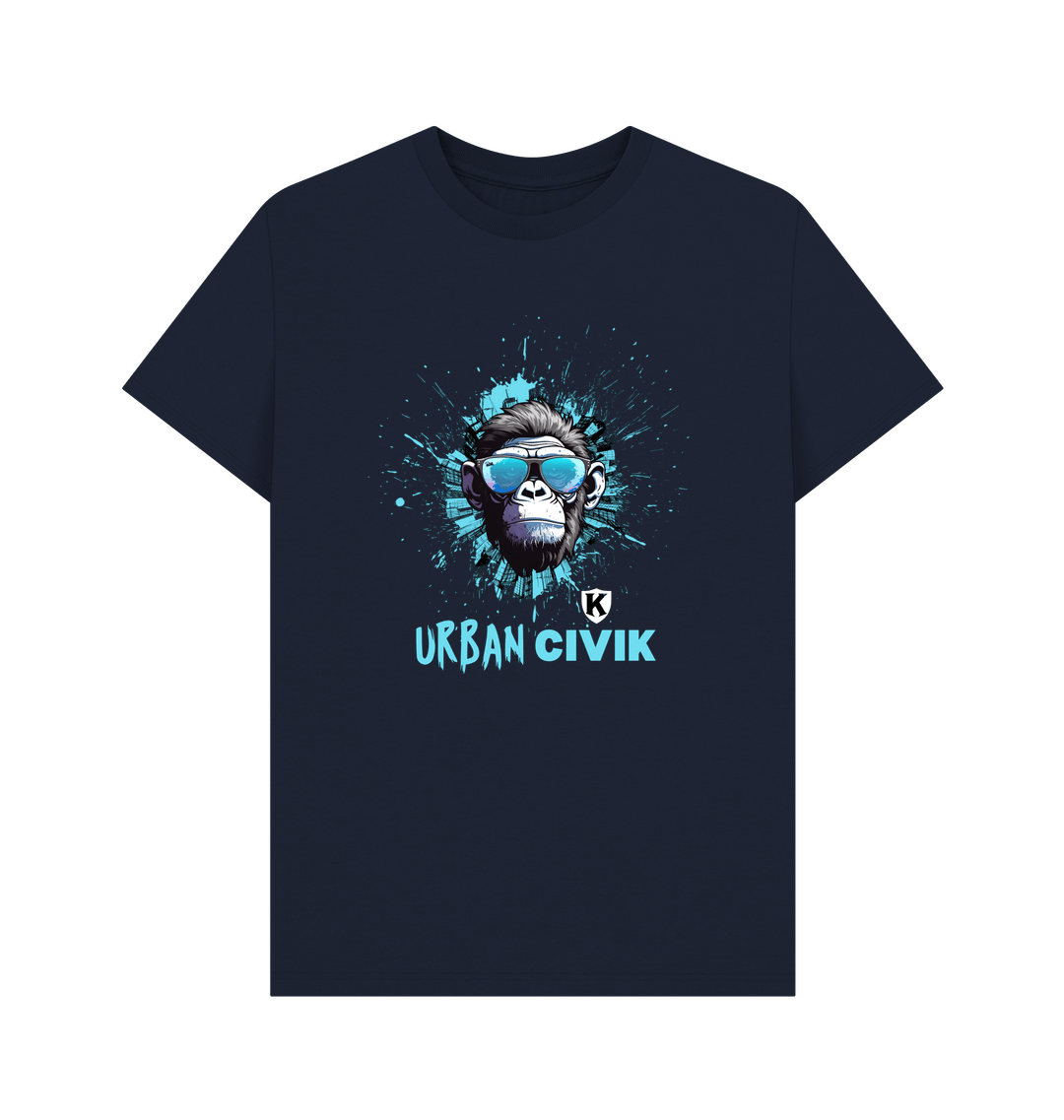 Navy Blue Printed T-shirt