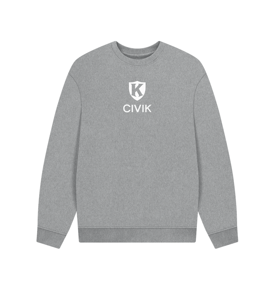 Athletic Grey Printed Sweater