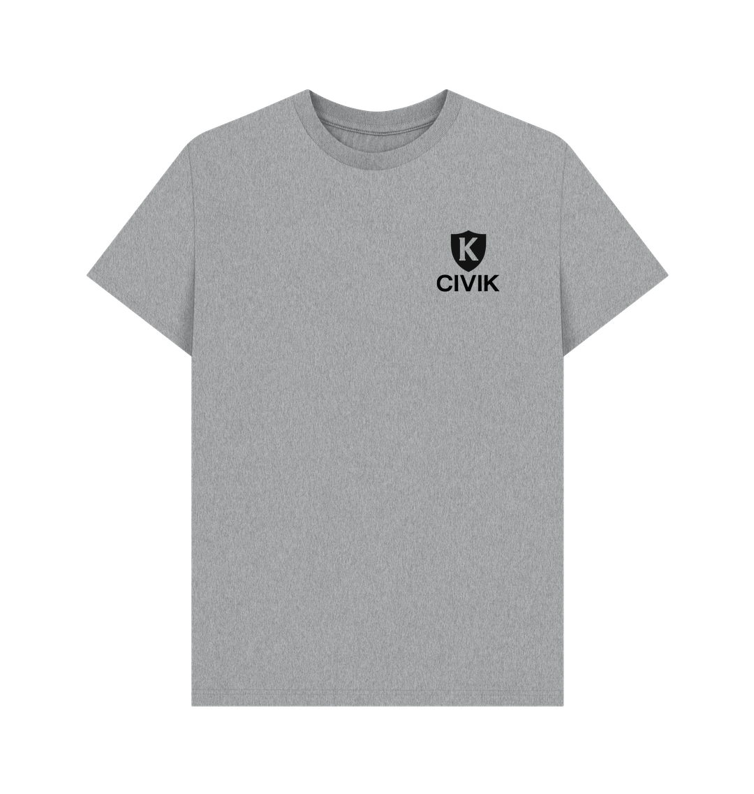 Athletic Grey Printed T-shirt Front