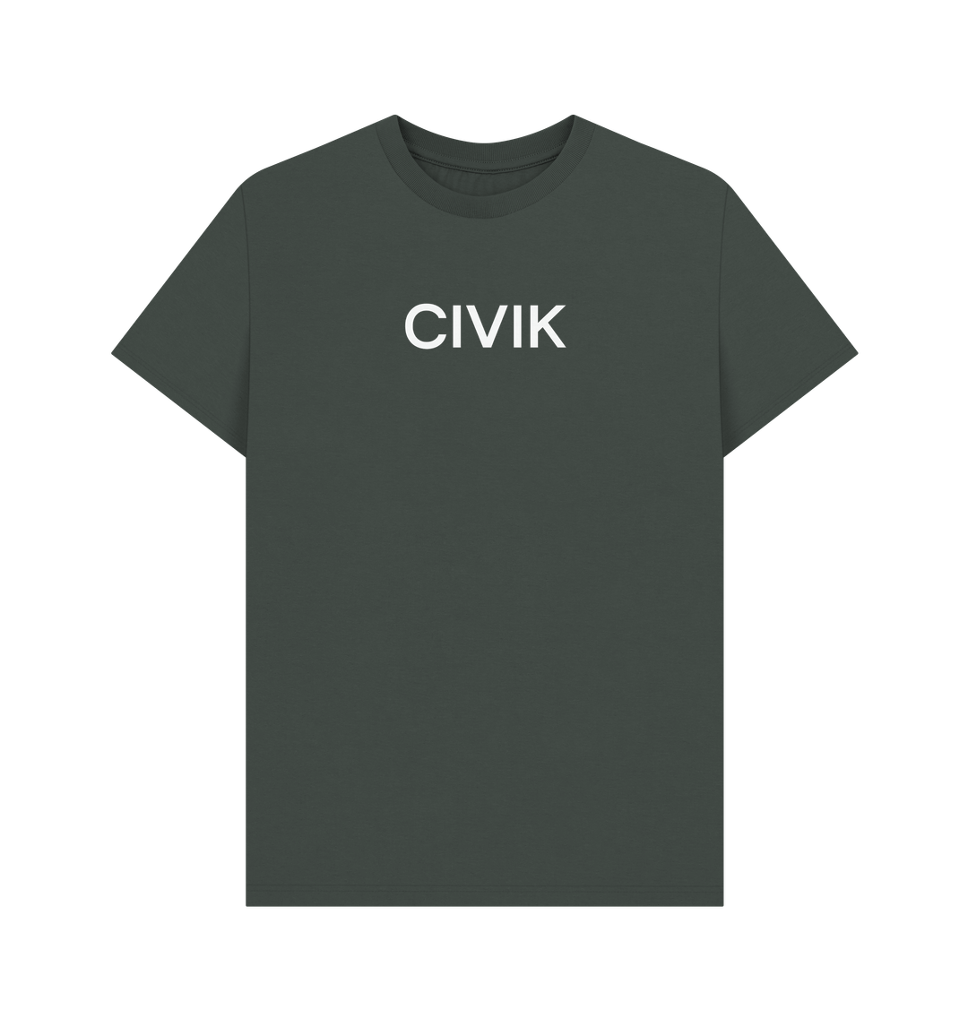 Dark Grey Printed T-shirt Front