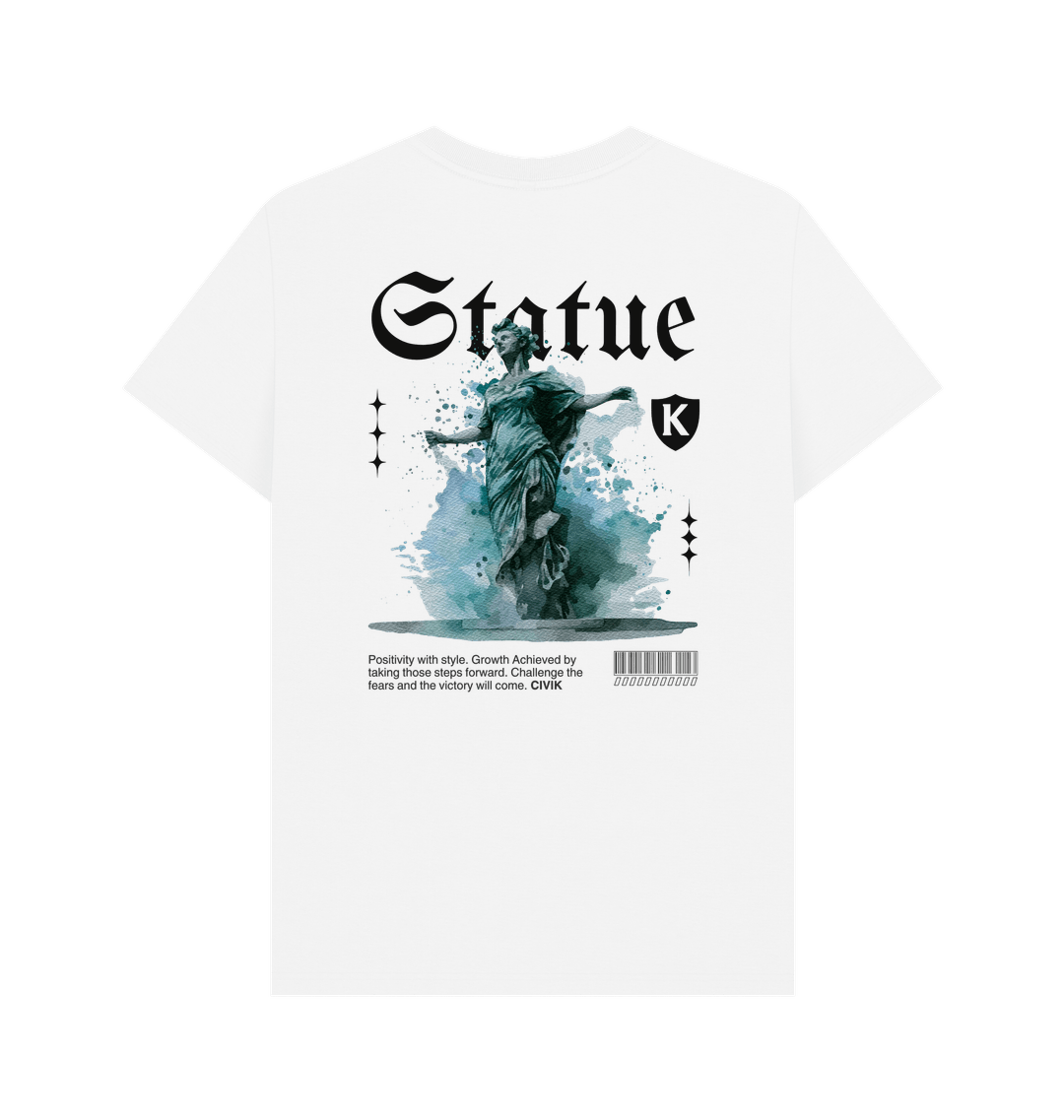 White Printed T-shirt Back