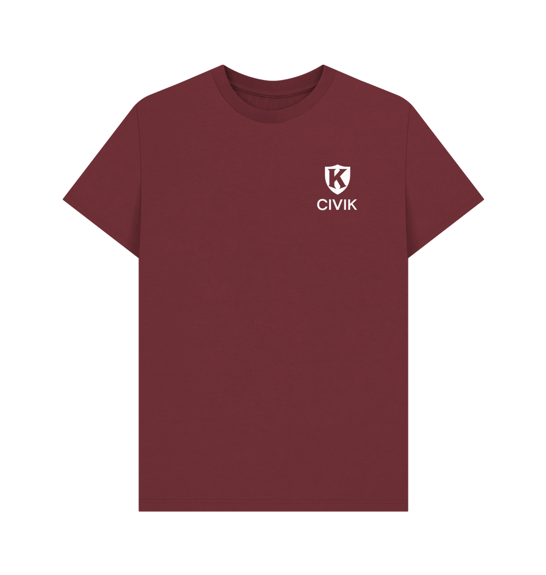 Red Wine Printed T-shirt Front