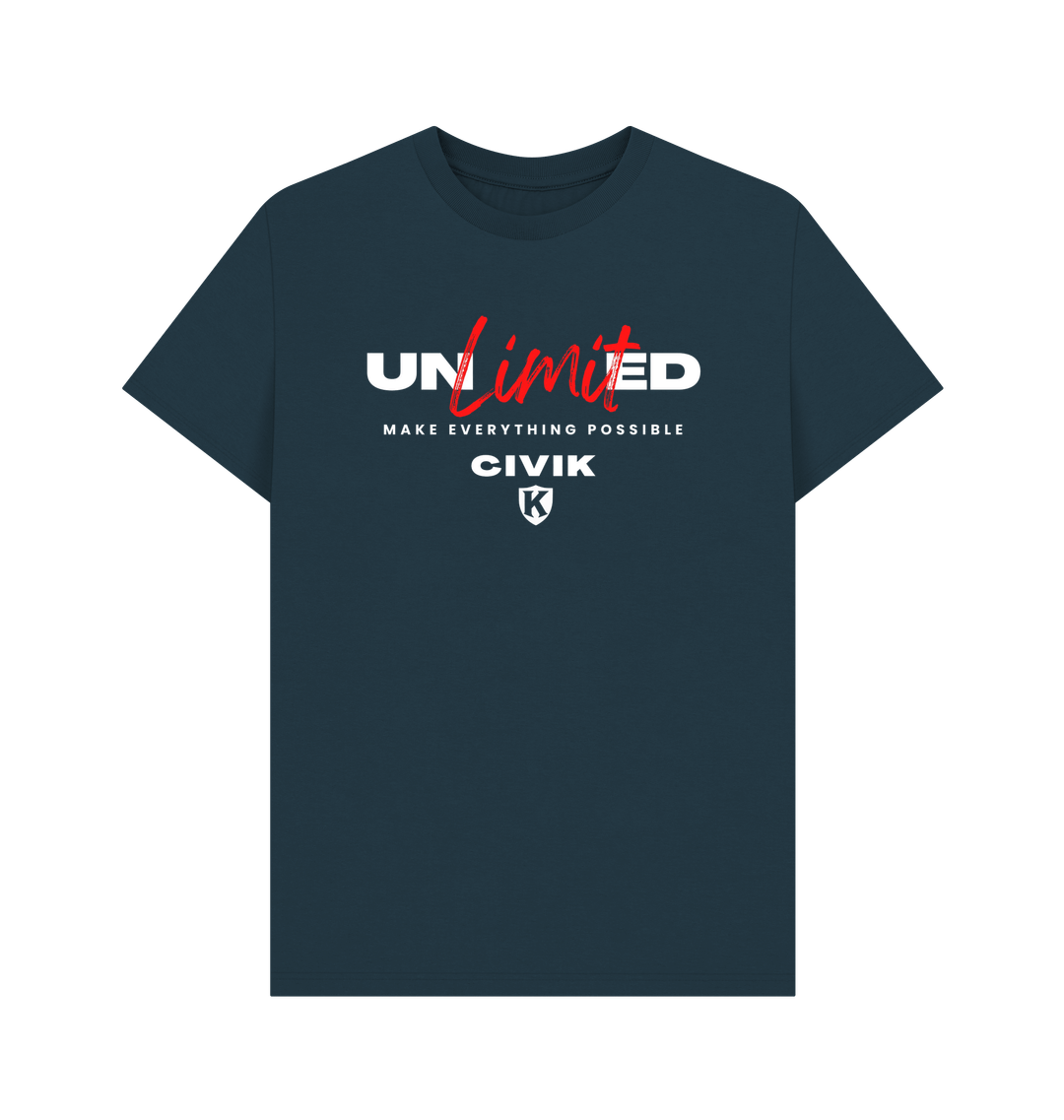 Denim Blue Printed T-shirt