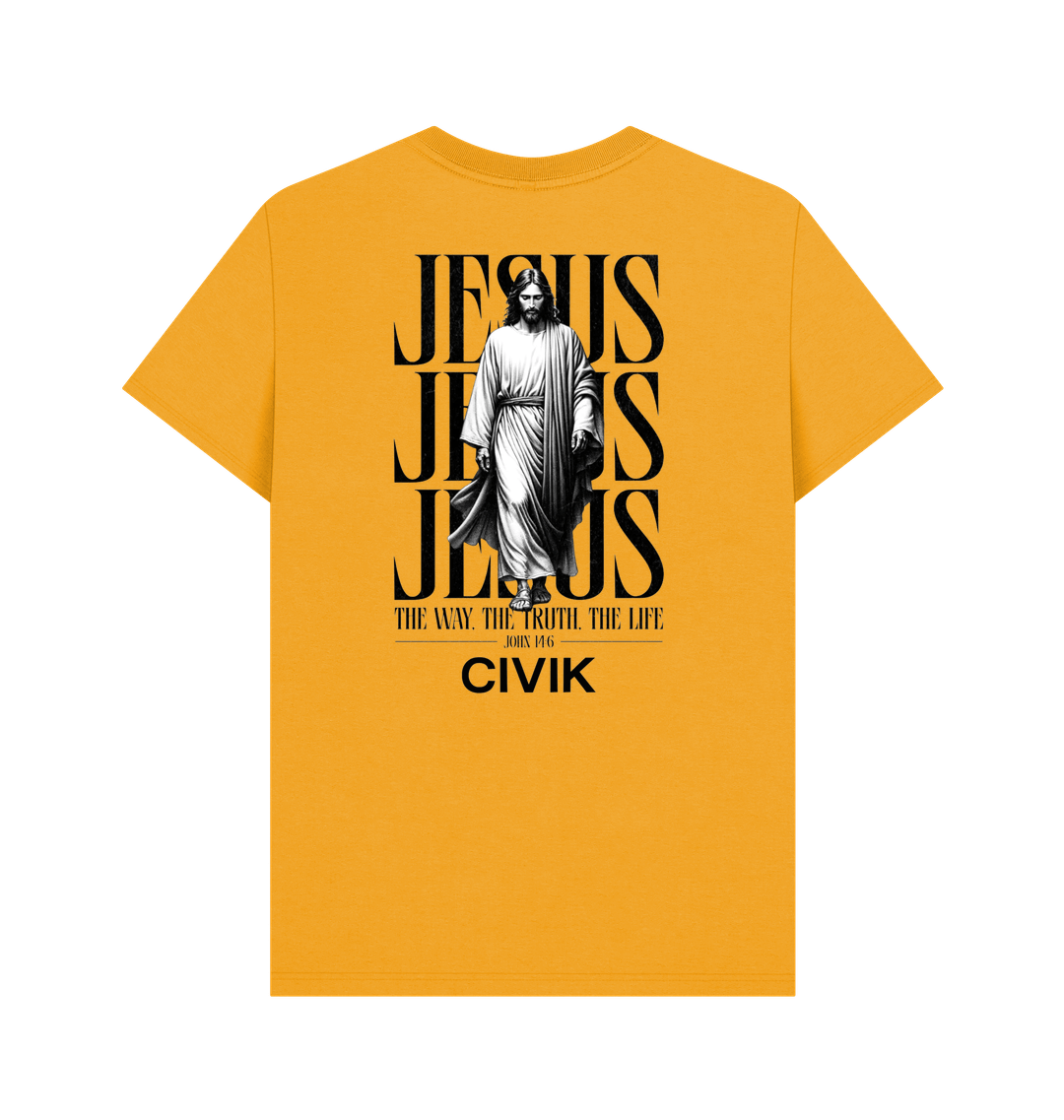 Mustard Printed T-shirt Back