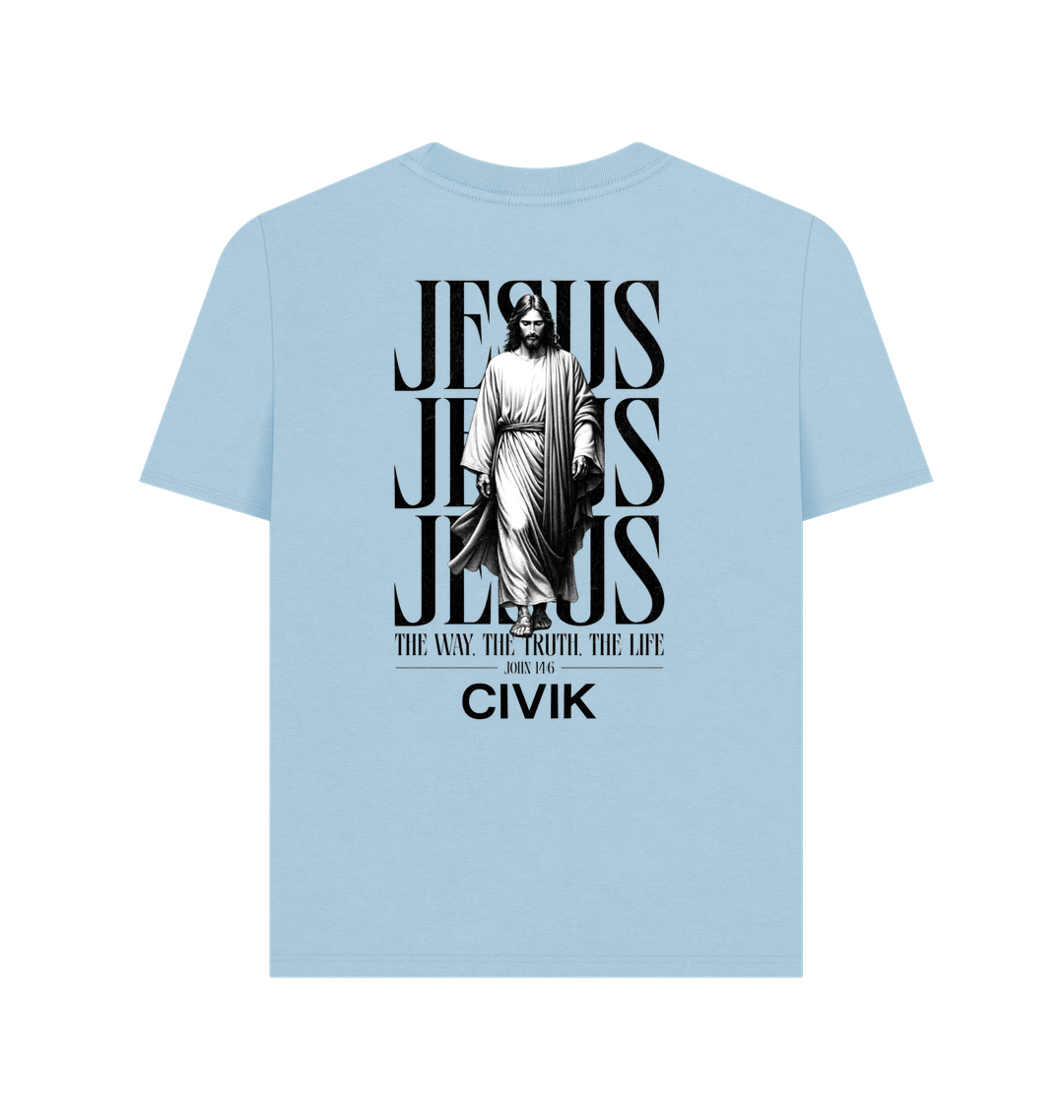 Milky Blue Printed T-shirt