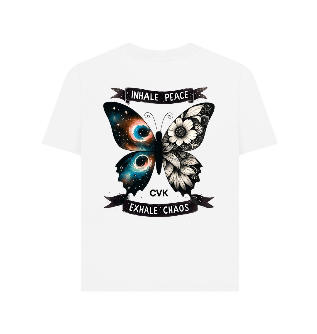 White Printed T-shirt Back