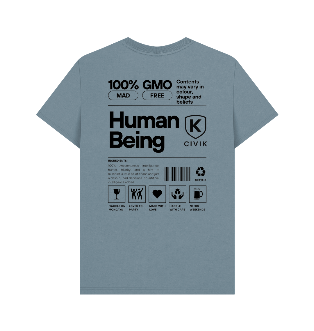 Stone Blue Printed T-shirt