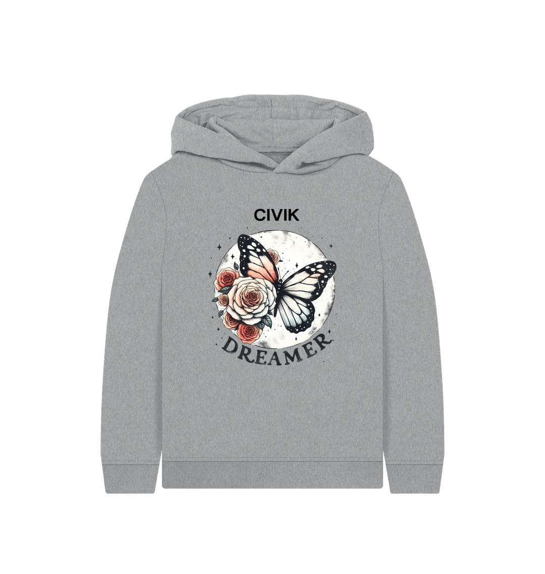 Athletic Grey Printed Kids Hoodie