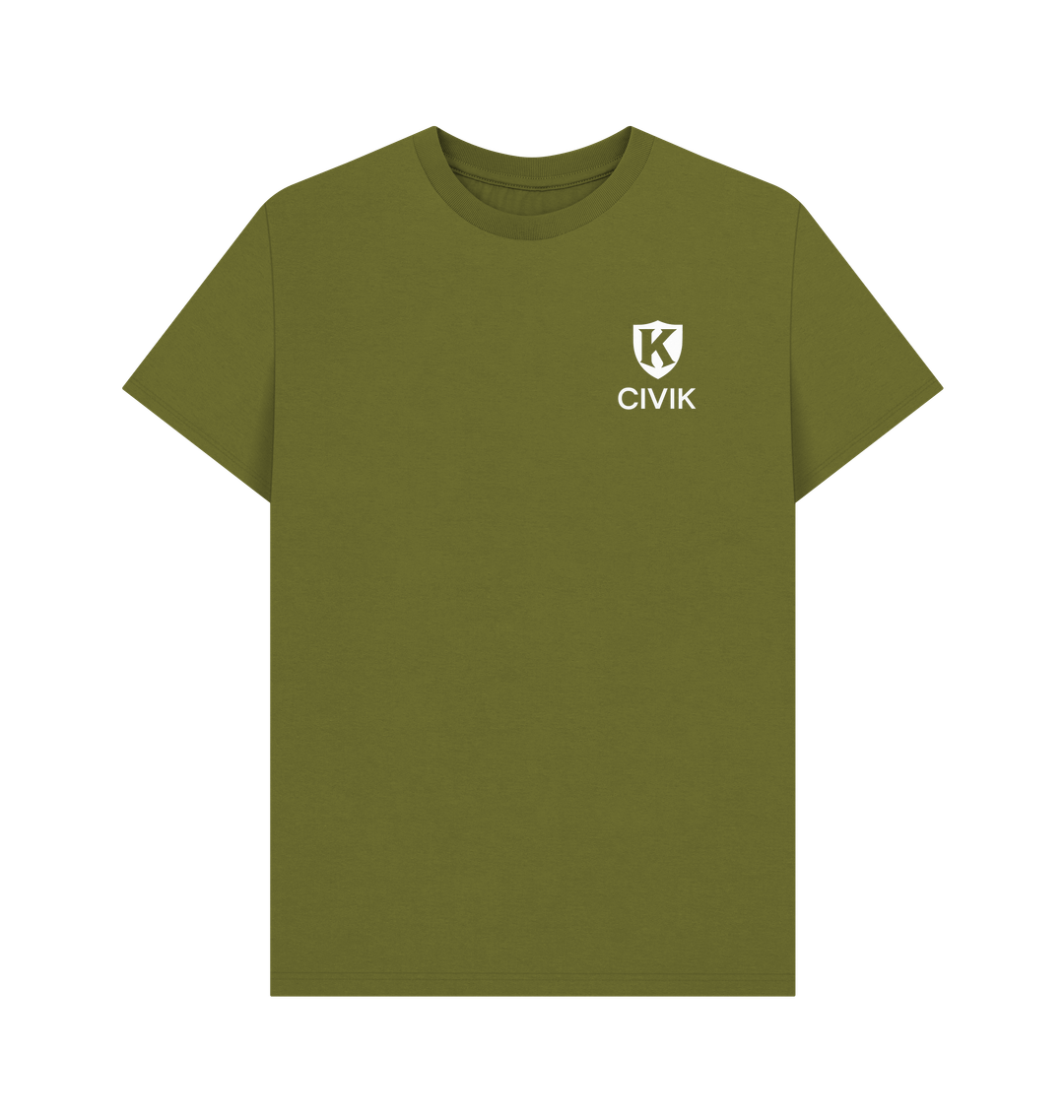 Moss Green Printed T-shirt Front