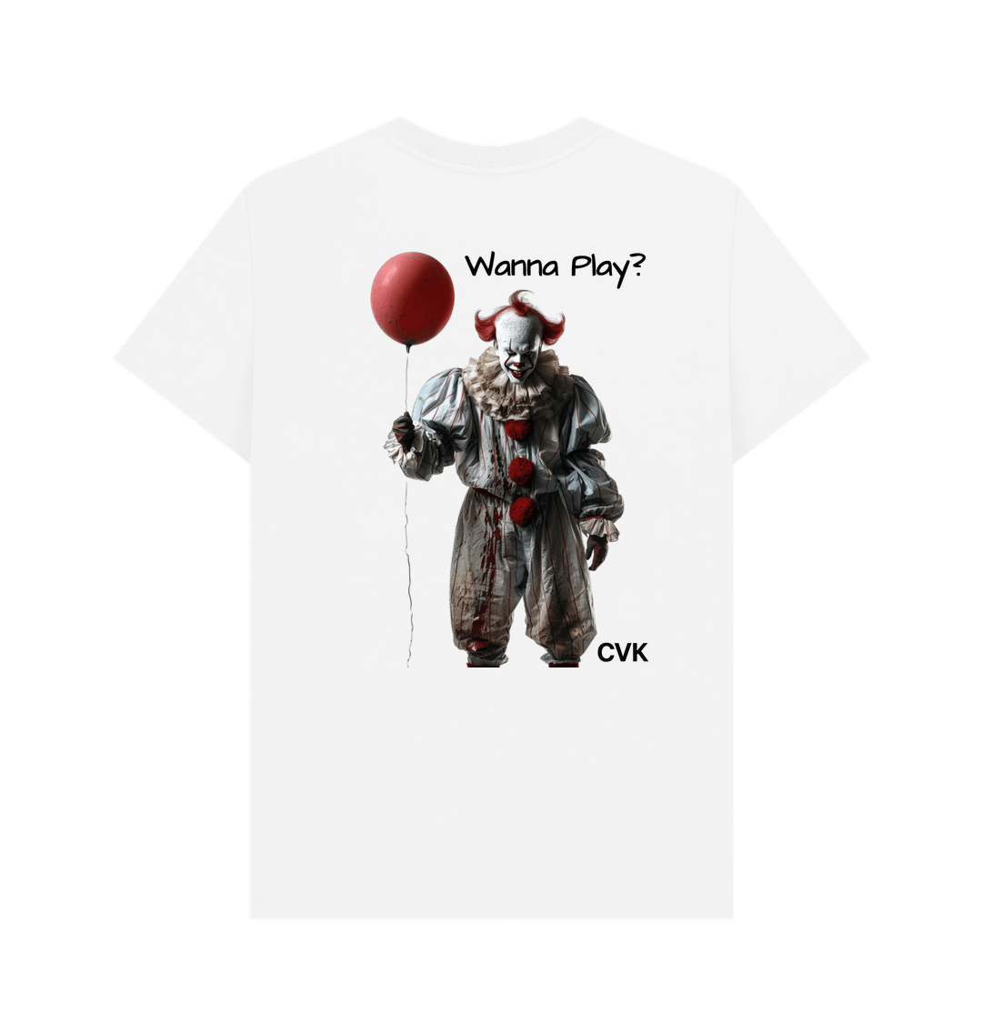 White Printed T-shirt Back