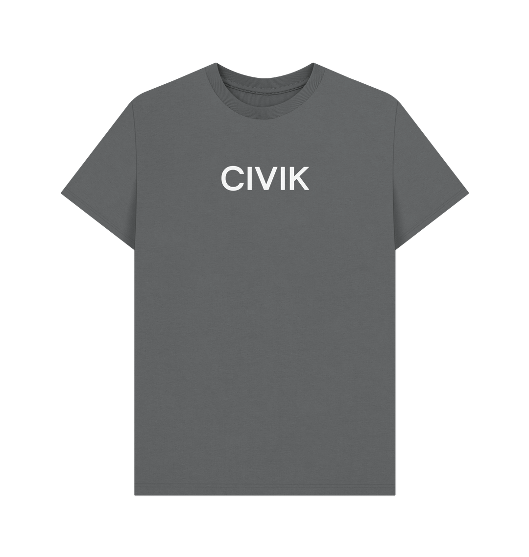 Slate Grey Printed T-shirt Front