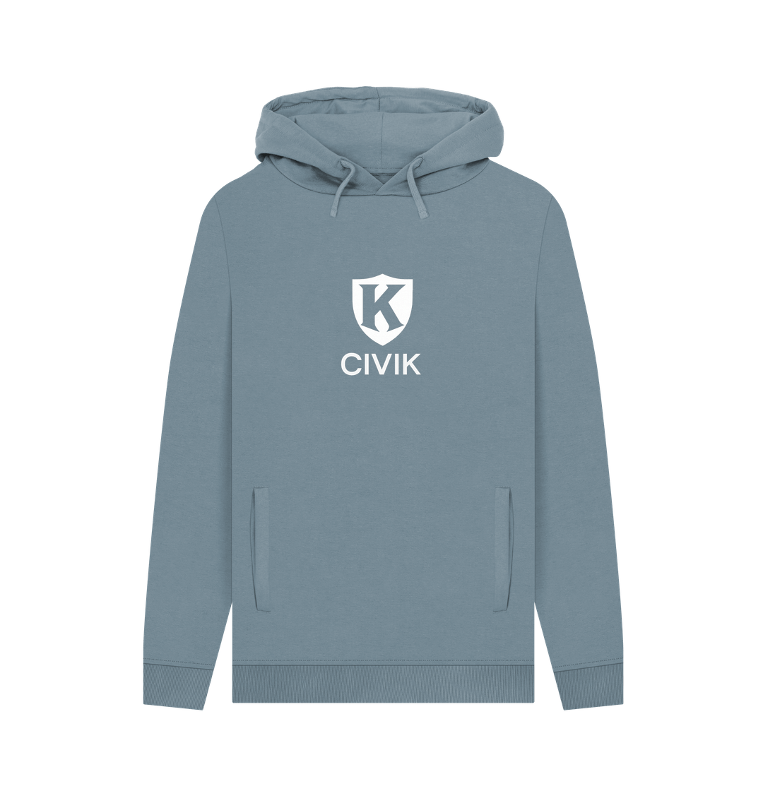 Stone Blue Printed Hoody