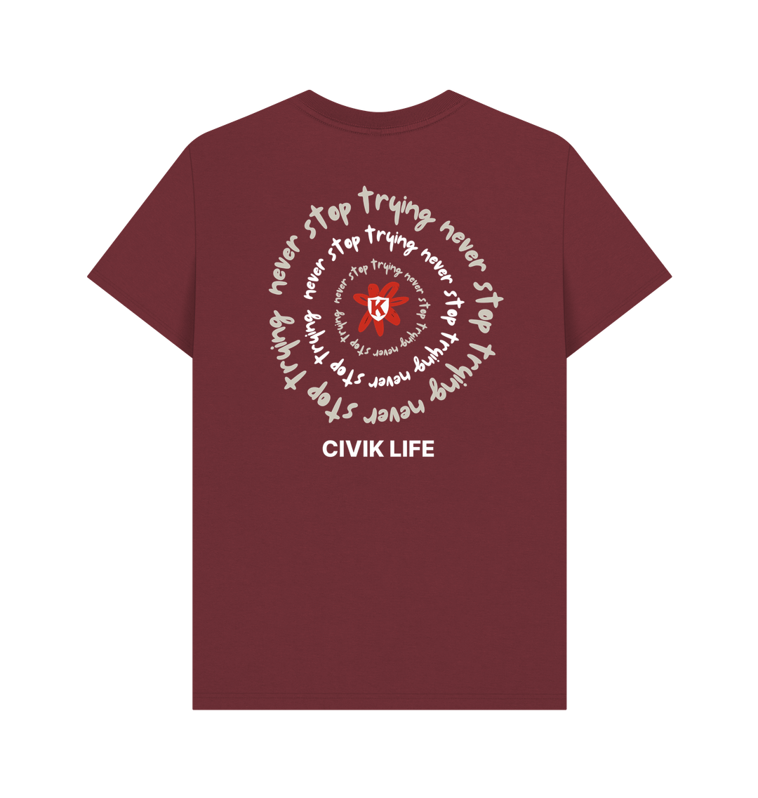 Red Wine Printed T-shirt Back