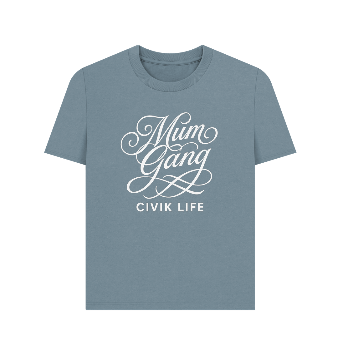 Stone Blue Printed T-shirt