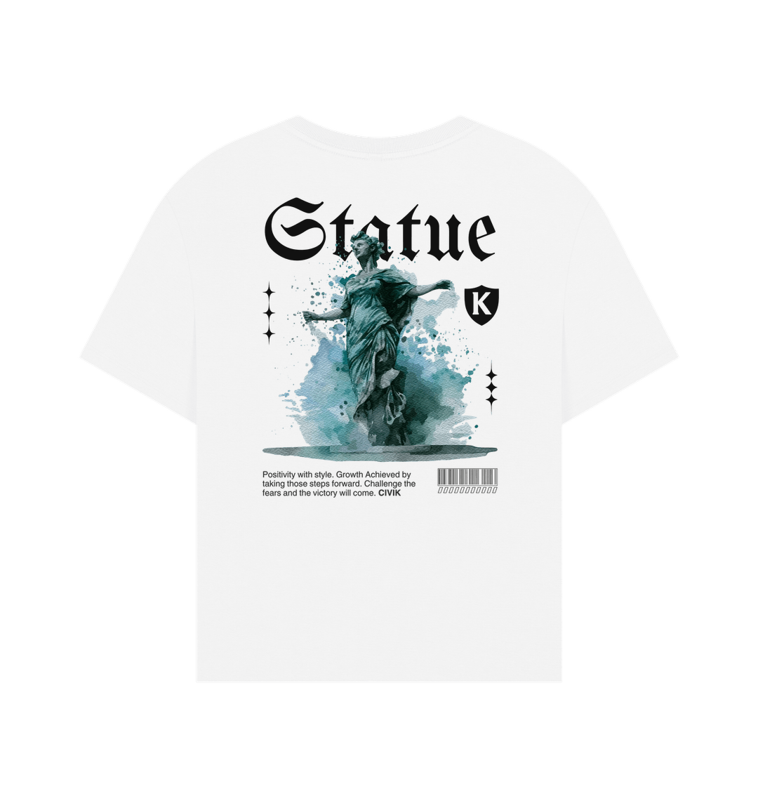 White Printed T-shirt Back