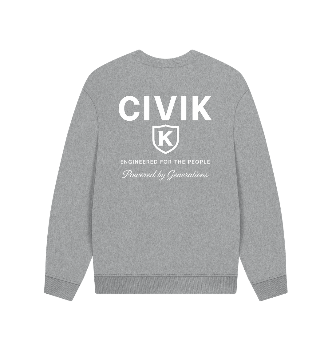 Athletic Grey Printed Sweater
