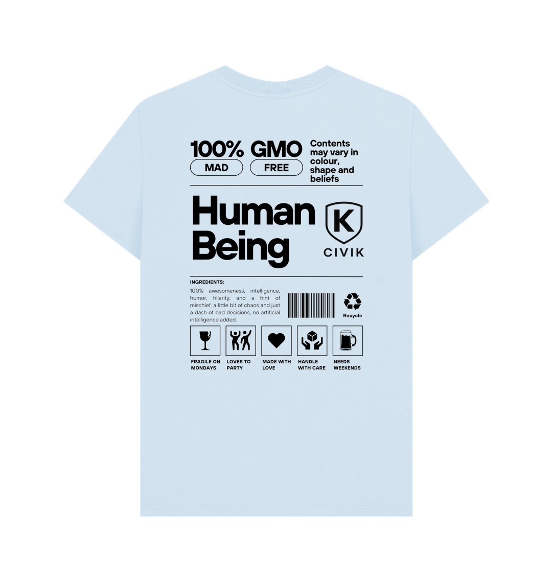 Sky Blue Printed T-shirt Back