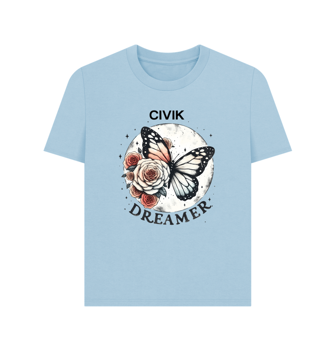 Milky Blue Printed T-shirt