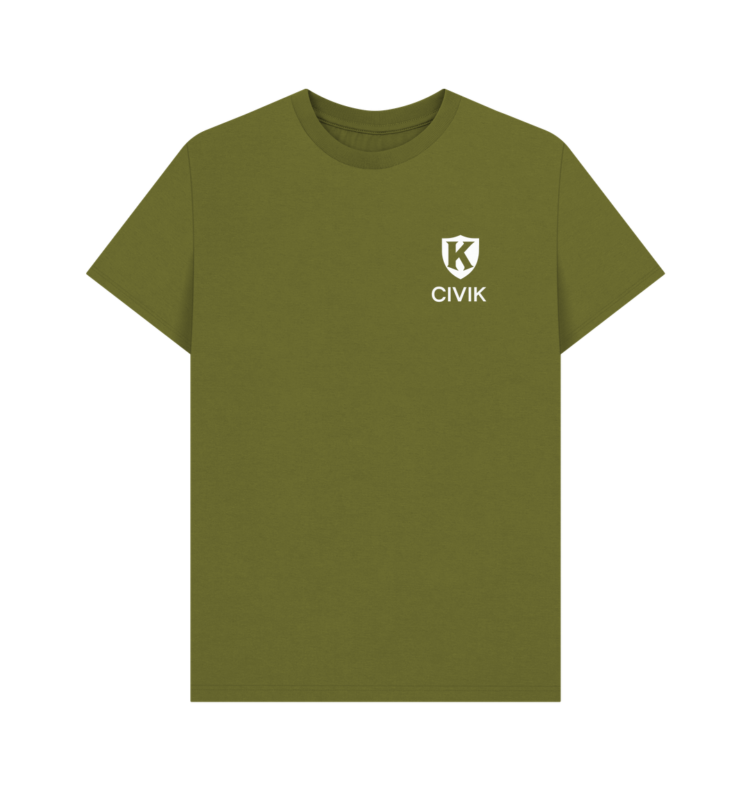 Moss Green Printed T-shirt Front