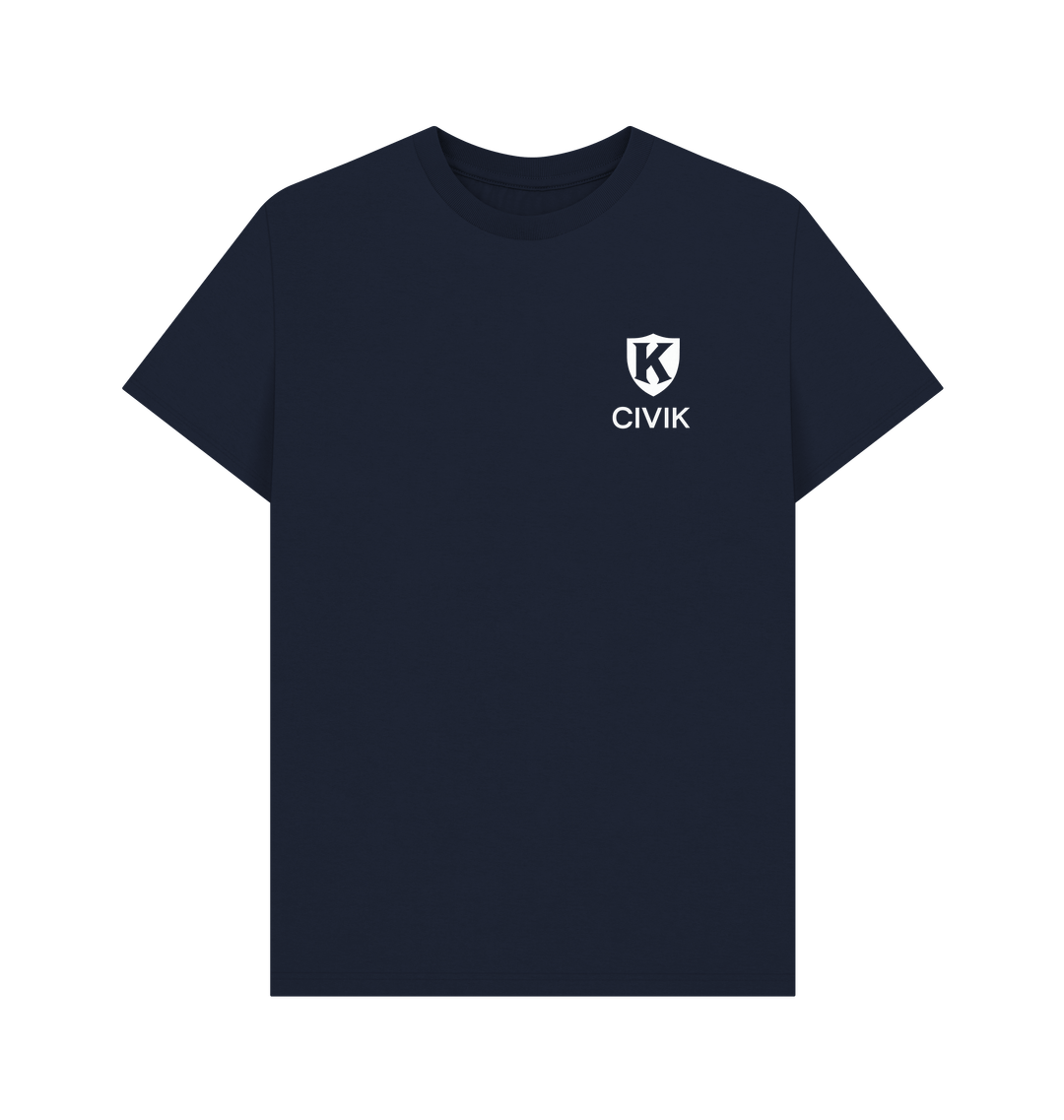 Navy Blue Printed T-shirt Front