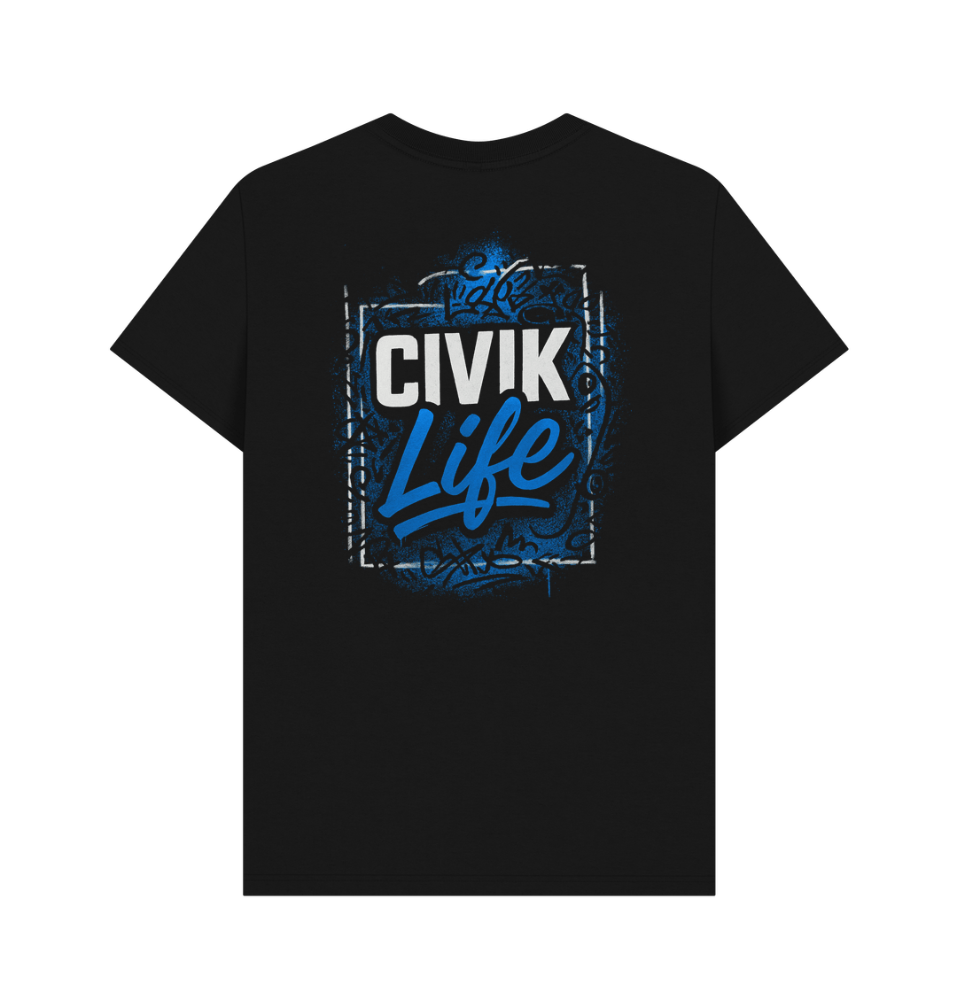 Black Printed T-shirt Back