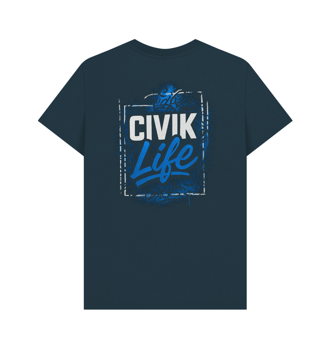 Denim Blue Printed T-shirt