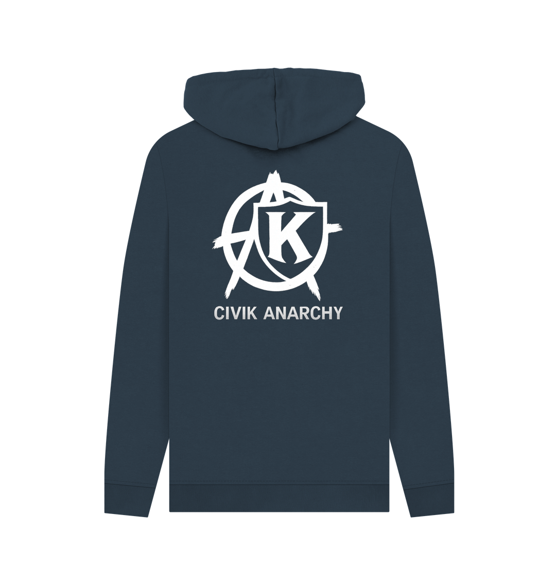 Navy Printed Hoody