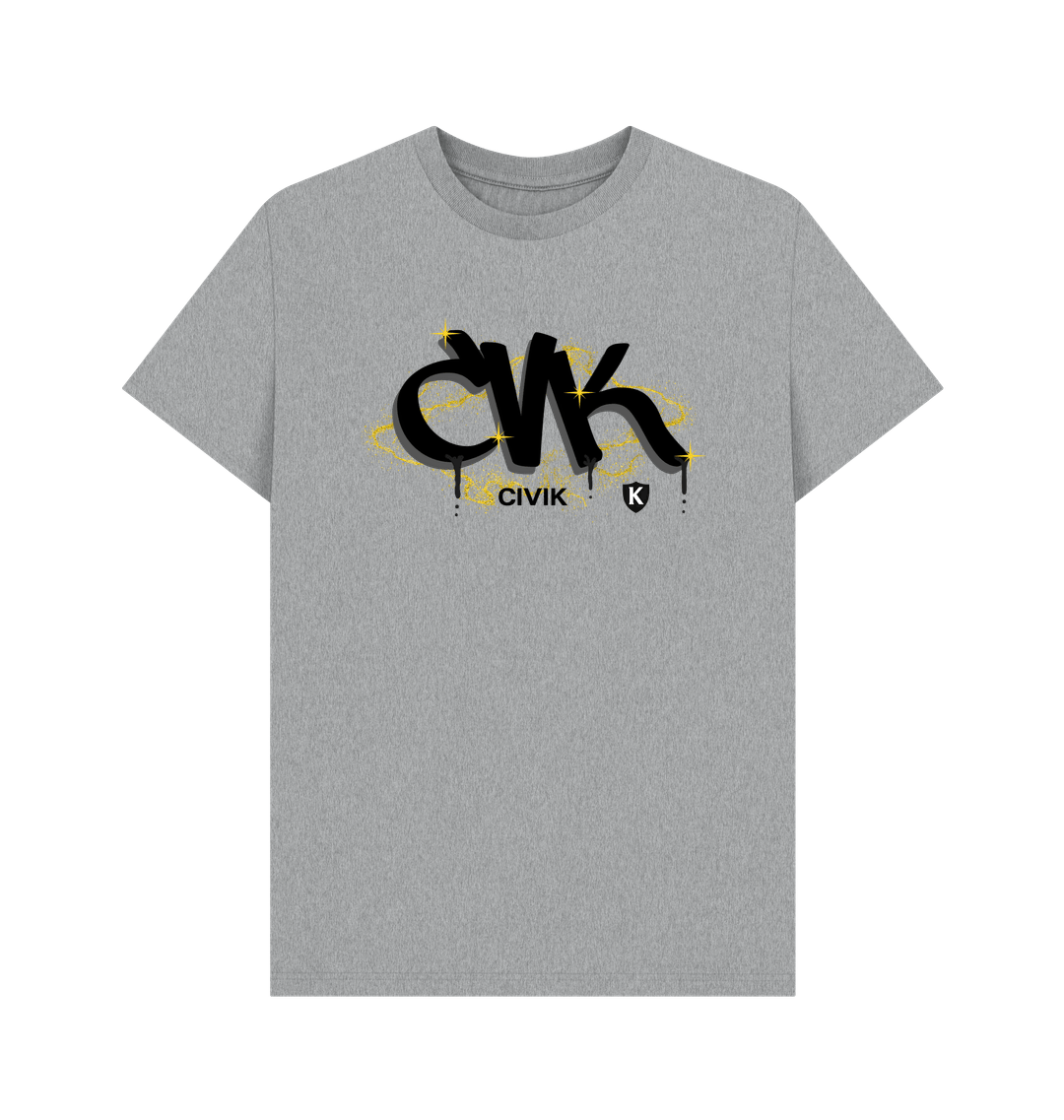 Athletic Grey Printed T-shirt