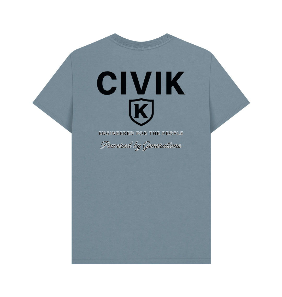 Stone Blue Printed T-shirt
