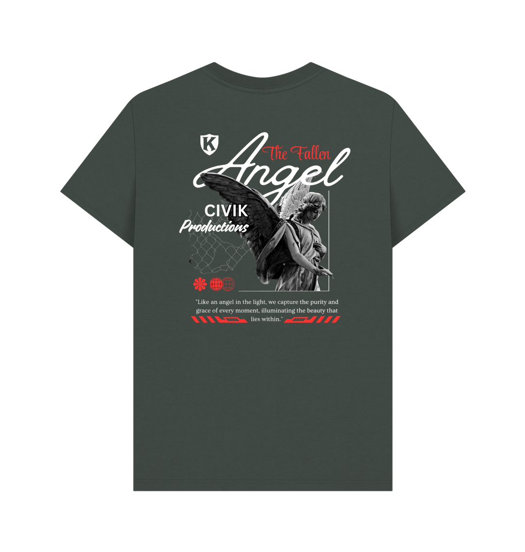 Dark Grey Printed T-shirt Back