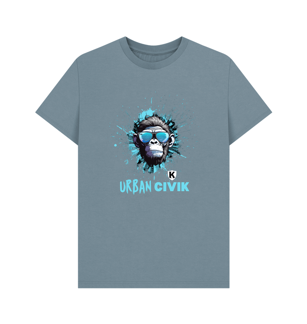 Stone Blue Printed T-shirt