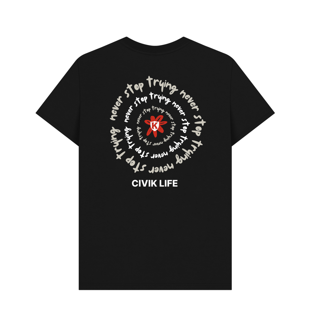 Black Printed T-shirt Back