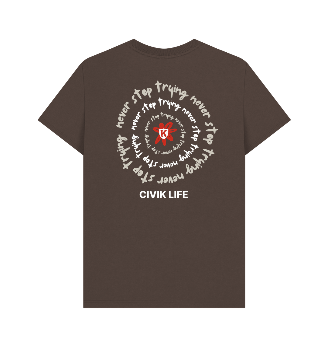 Chocolate Printed T-shirt Back