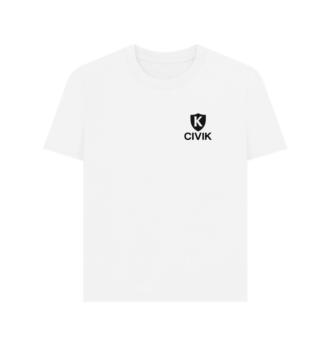 White Printed T-shirt Front