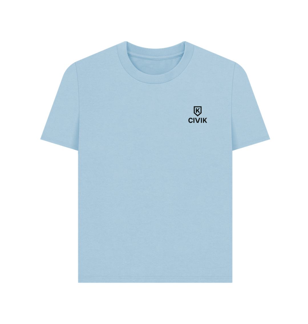 Milky Blue Printed T-shirt