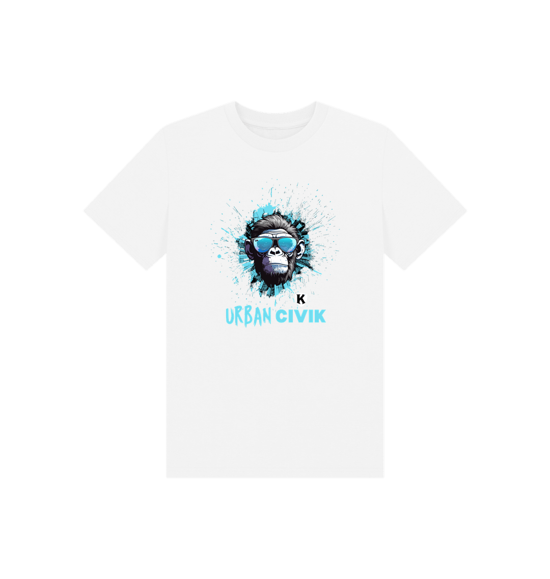 White Printed Kids T-Shirt