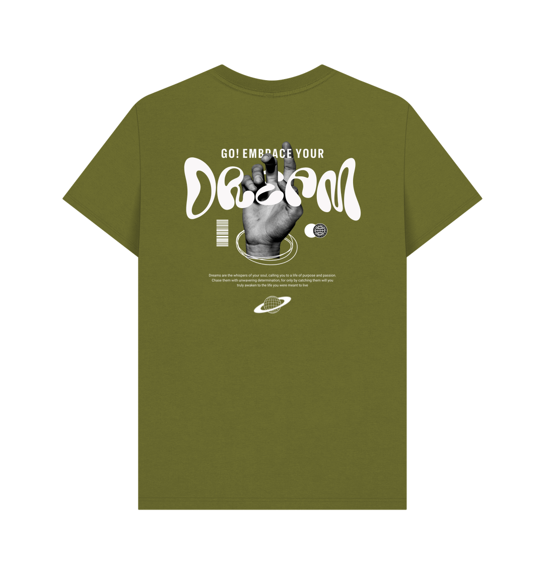 Moss Green Printed T-shirt Back