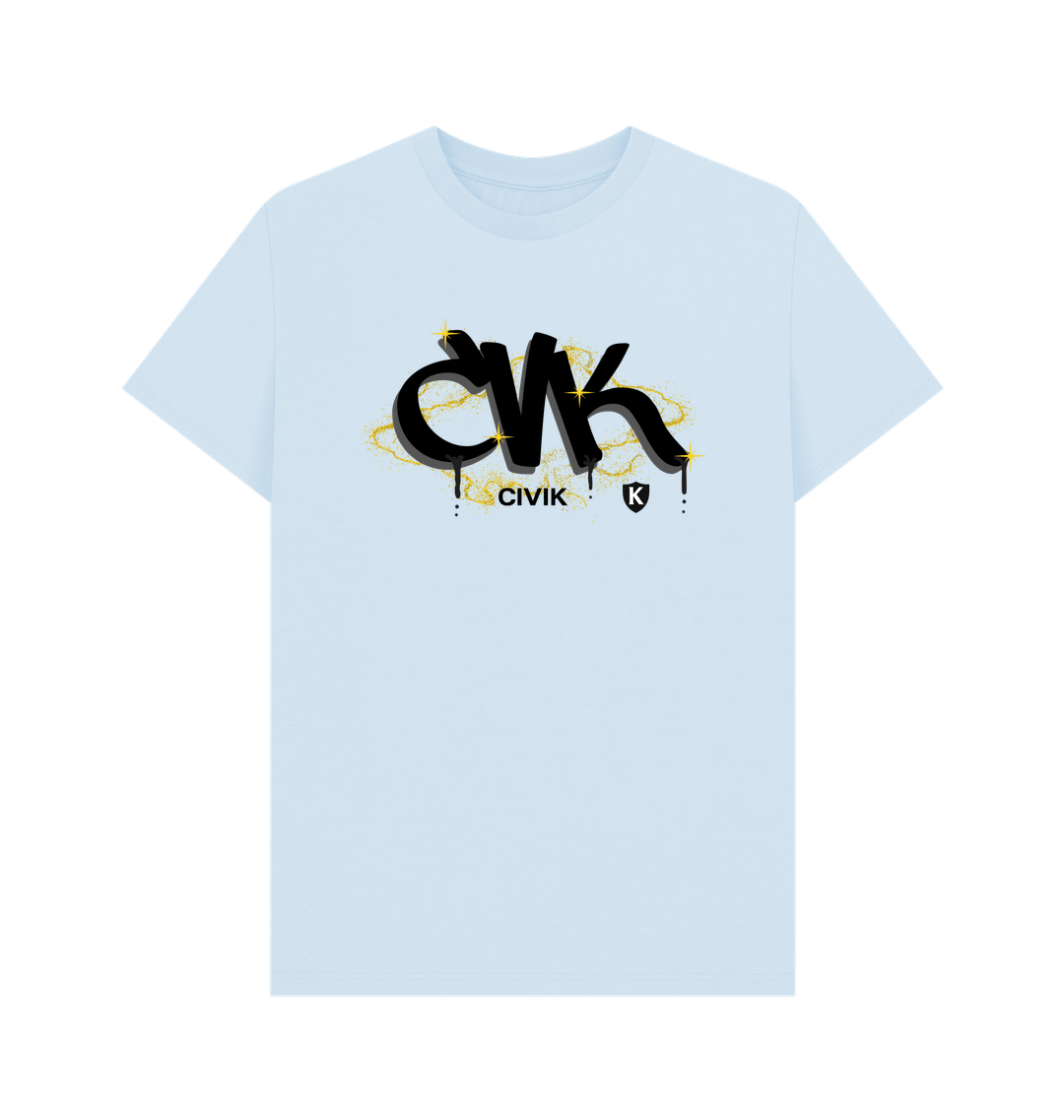 Sky Blue Printed T-shirt