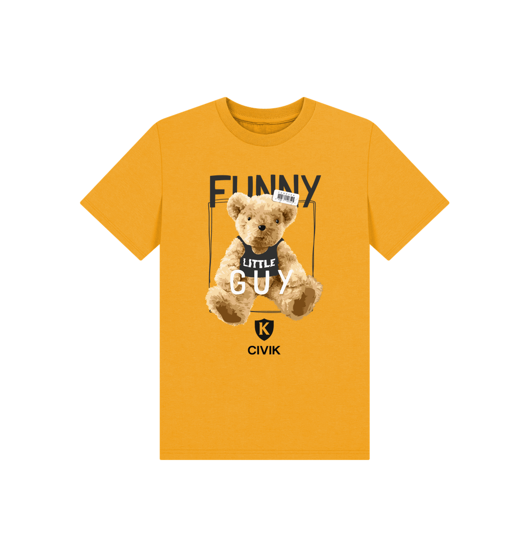 Mustard Printed Kids T-Shirt