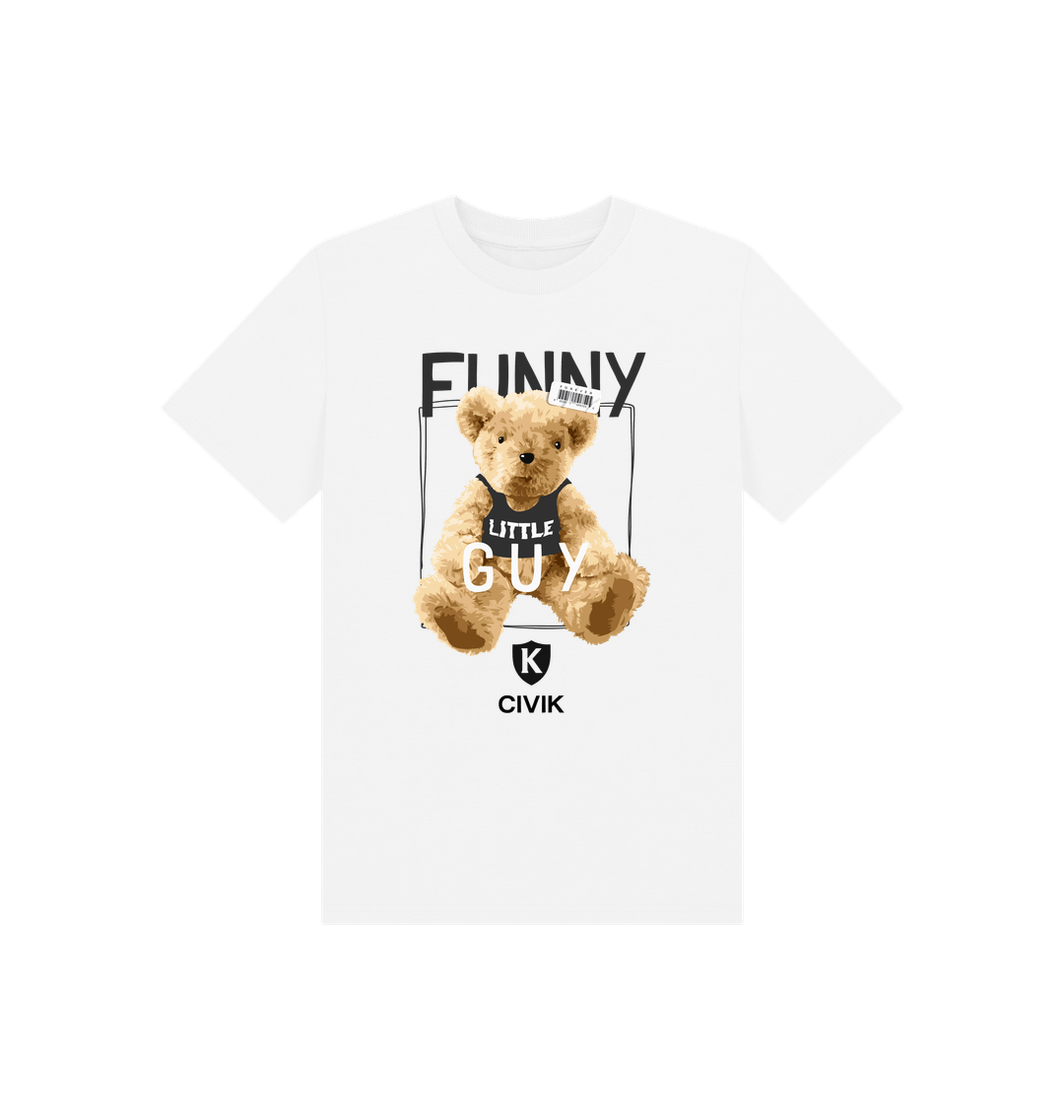 White Printed Kids T-Shirt