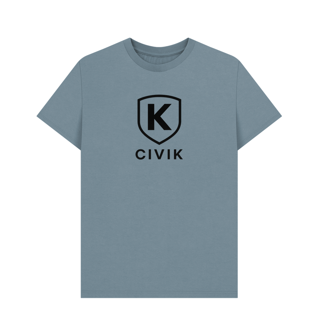 Stone Blue Printed T-shirt