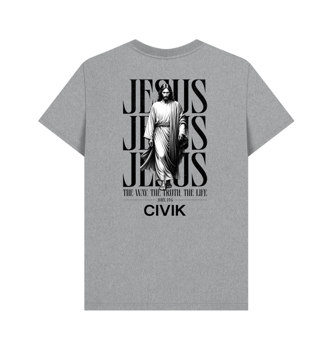 Athletic Grey Printed T-shirt Back