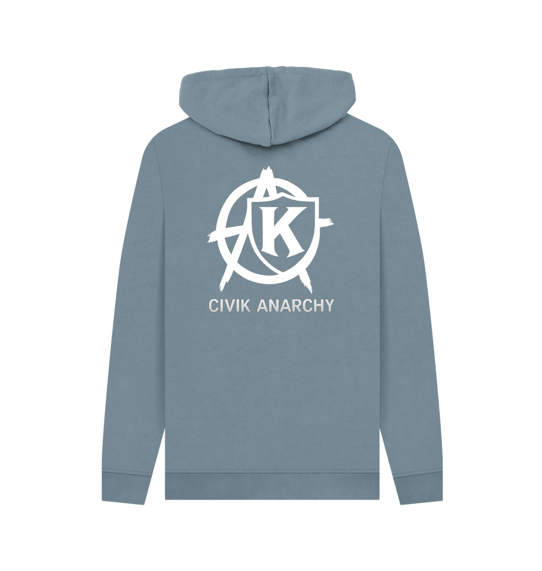 Stone Blue Printed Hoody