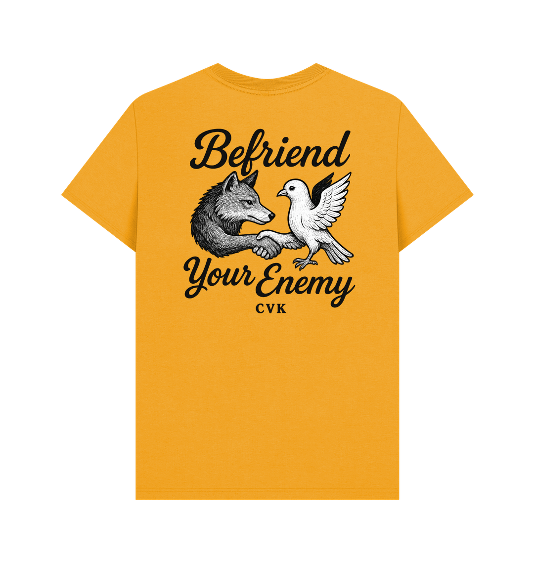Mustard Printed T-shirt Back